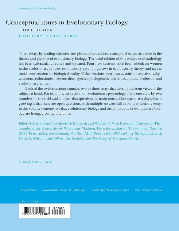 Produktbild: Conceptual Issues in Evolutionary Biology, third edition