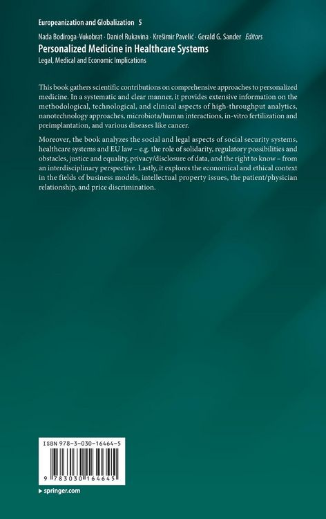 Produktbild: Personalized Medicine in Healthcare Systems