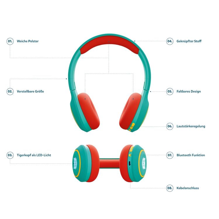 Produktbild: Tiger Media - Tigerbuddies Kinderkopfh&ouml;rer - Funky Green