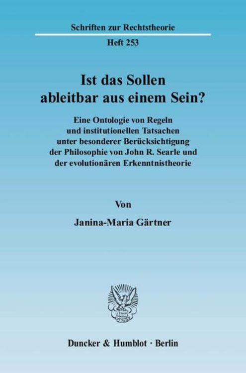 Produktbild: Ist das Sollen ableitbar aus einem Sein?