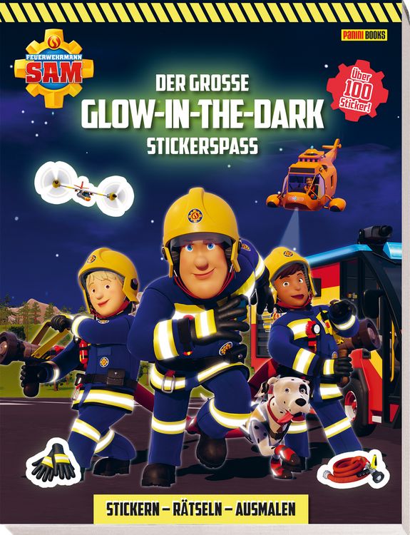 Produktbild: Feuerwehrmann Sam: Der gro&szlig;e Glow-in-the-Dark Stickerspa&szlig;: Stickern - R&auml;tseln - Ausmalen