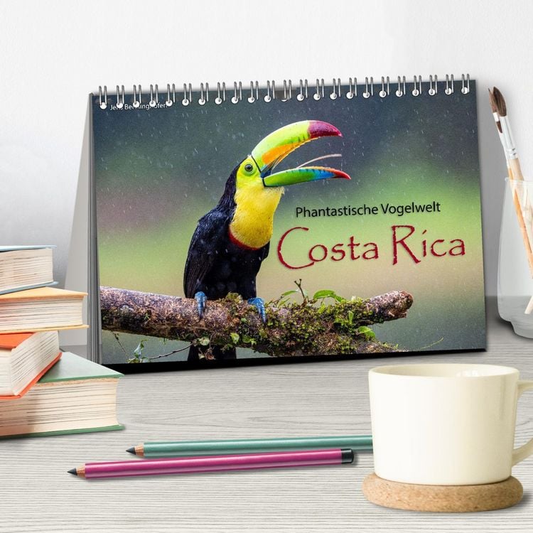 Produktbild: Phantastische Vogelwelt Costa Rica (Tischkalender 2026 DIN A5 quer), CALVENDO Monatskalender
