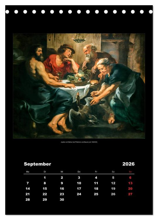 Produktbild: Peter Paul Rubens - Rubens (Tischkalender 2026 DIN A5 hoch), CALVENDO Monatskalender
