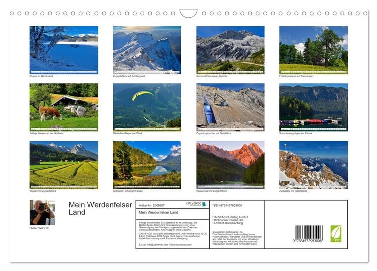 Produktbild: Mein Werdenfelser Land (Wandkalender 2026 DIN A3 quer), CALVENDO Monatskalender