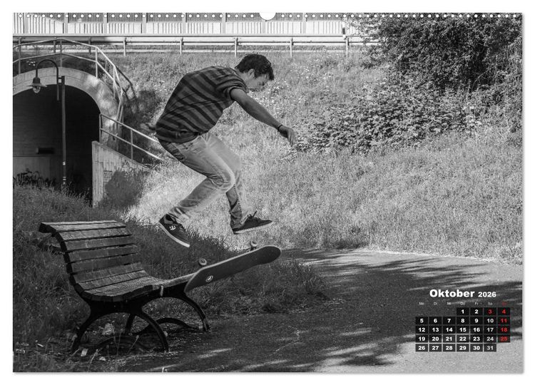 Produktbild: Auf dem Skateboard (Wandkalender 2026 DIN A2 quer), CALVENDO Monatskalender