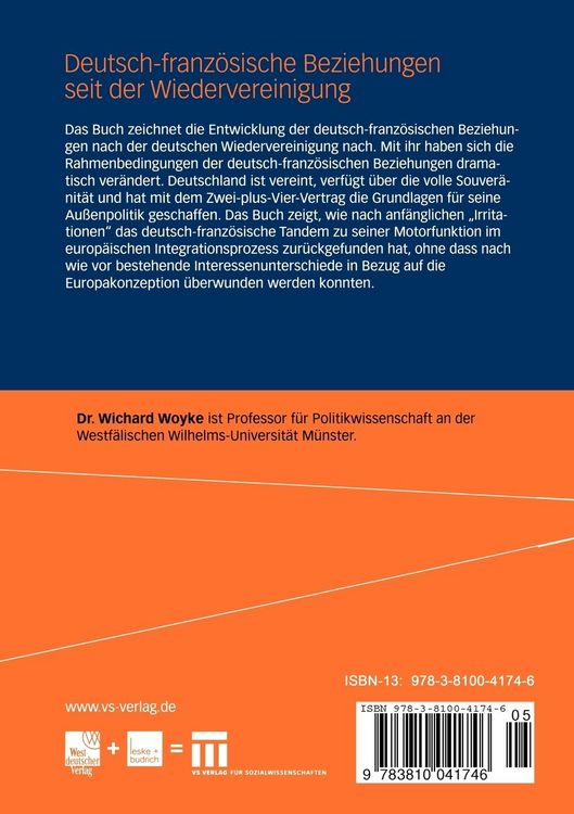Produktbild: Deutsch-franz&ouml;sische Beziehungen seit der Wiedervereinigung