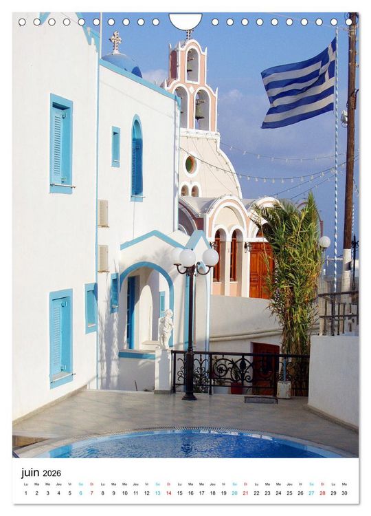 Produktbild: Souvenirs de Gr&egrave;ce (Calendrier mural 2026 DIN A4 horizontal), CALVENDO calendrier mensuel