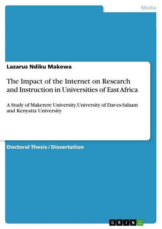 Produktbild: The Impact of the Internet on Research and Instruction in Universities of East Africa