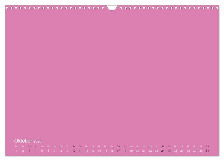 Produktbild: Bastelkalender - Pink (Wandkalender 2026 DIN A3 quer), CALVENDO Monatskalender