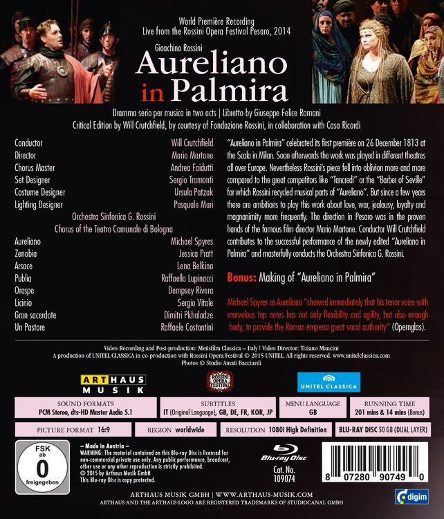 Produktbild: Aureliano in Palmira