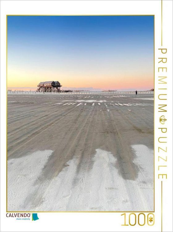 Produktbild: CALVENDO Puzzle Schnee am Ordinger Strand | 1000 Teile Lege-Gr&ouml;&szlig;e 64x48cm Foto-Puzzle f&uuml;r gl&uuml;ckliche Stunden