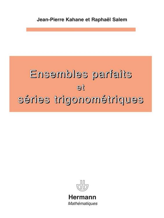 Produktbild: Ensembles parfaits et s&eacute;ries trigonom&eacute;triques