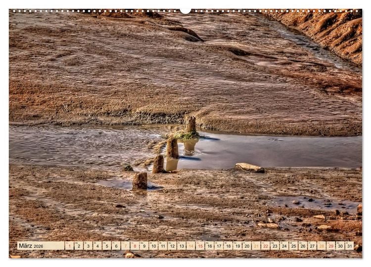 Produktbild: Friesland - Watt und Nordsee (Wandkalender 2026 DIN A2 quer), CALVENDO Monatskalender