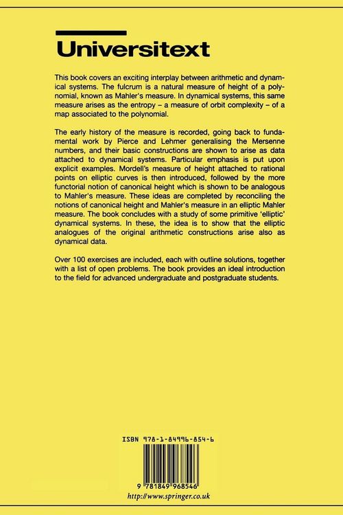 Produktbild: Heights of Polynomials and Entropy in Algebraic Dynamics