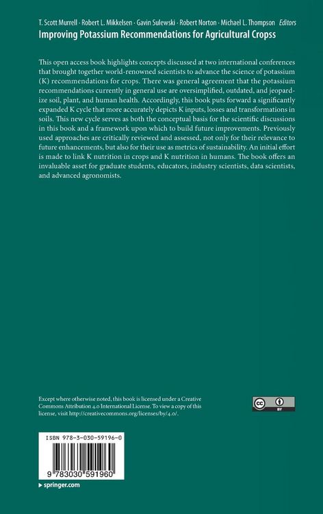 Produktbild: Improving Potassium Recommendations for Agricultural Crops