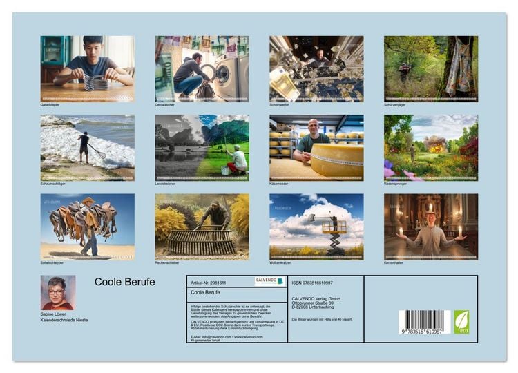 Produktbild: Coole Berufe (hochwertiger Premium Wandkalender 2026 DIN A2 quer), Kunstdruck in Hochglanz