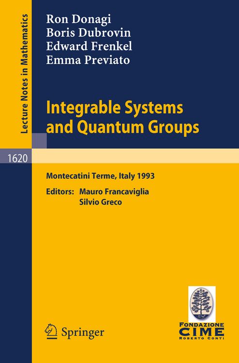 Produktbild: Integrable Systems and Quantum Groups