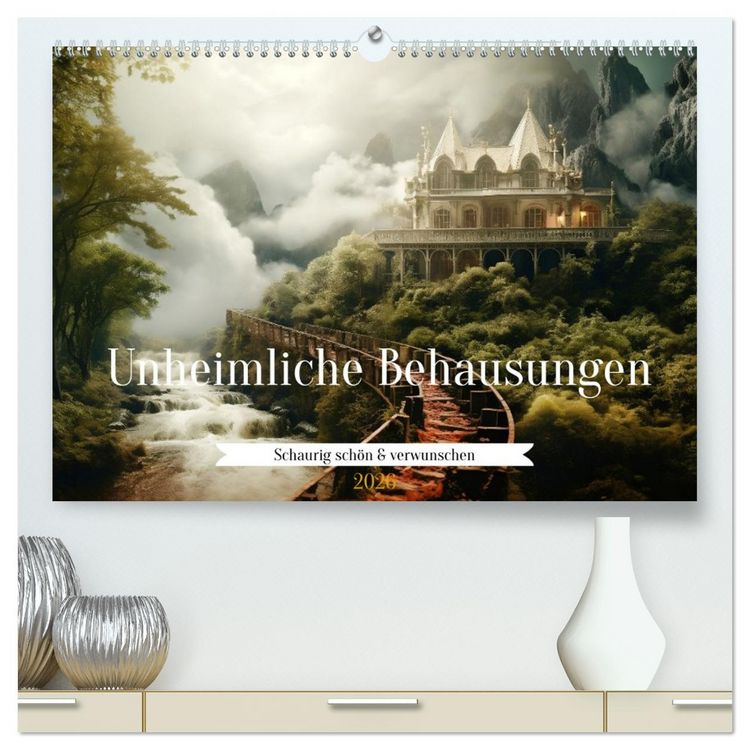 Produktbild: Unheimliche Behausungen (hochwertiger Premium Wandkalender 2026 DIN A2 quer), Kunstdruck in Hochglanz