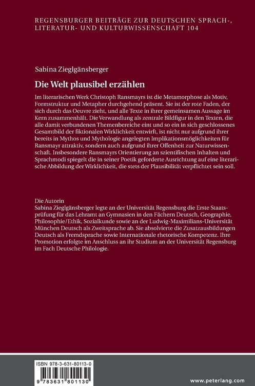 Produktbild: Die Welt plausibel erz&auml;hlen