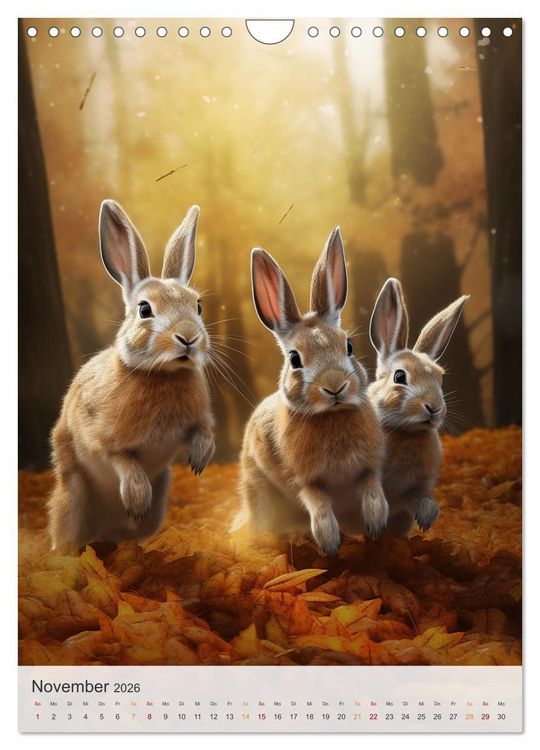 Produktbild: Lustige Hasenkinder (Wandkalender 2026 DIN A4 hoch), CALVENDO Monatskalender