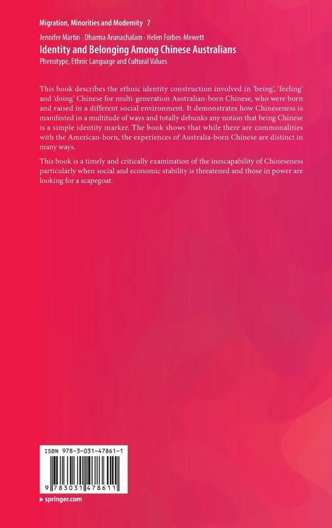 Produktbild: Identity and Belonging Among Chinese Australians