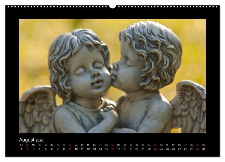 Produktbild: Engel f&uuml;r Gl&uuml;ck & Schutz (hochwertiger Premium Wandkalender 2026 DIN A2 quer), Kunstdruck in Hochglanz