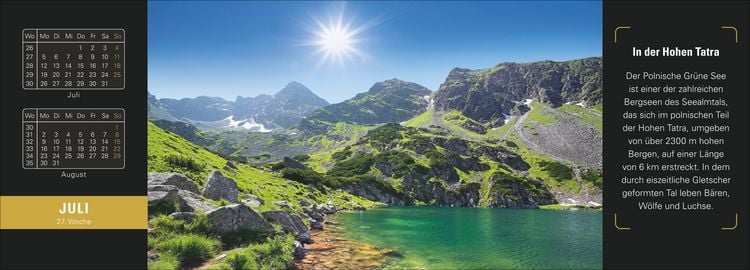 Produktbild: Naturparadiese Premium-Tischplaner 2027 - Wochenkalender mit 53 Fotografien