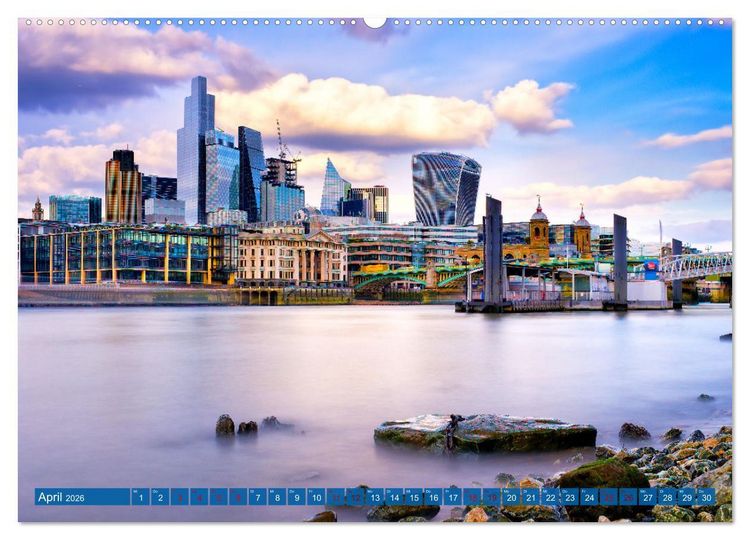 Produktbild: London Architektur (hochwertiger Premium Wandkalender 2026 DIN A2 quer), Kunstdruck in Hochglanz