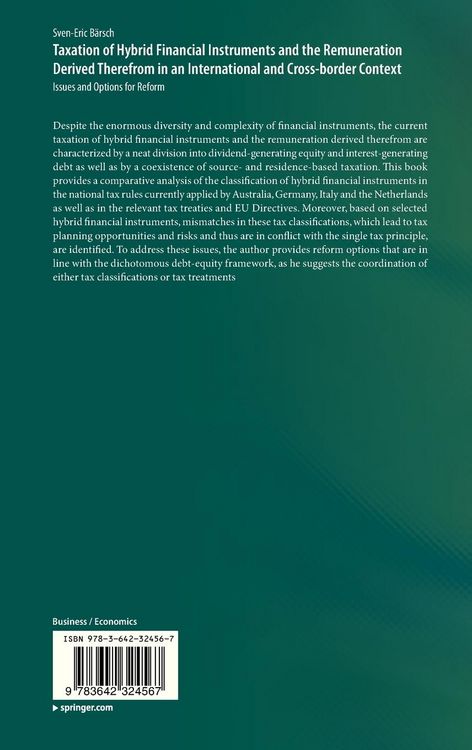 Produktbild: Taxation of Hybrid Financial Instruments and the Remuneration Derived Therefrom in an International and Cross-border Context