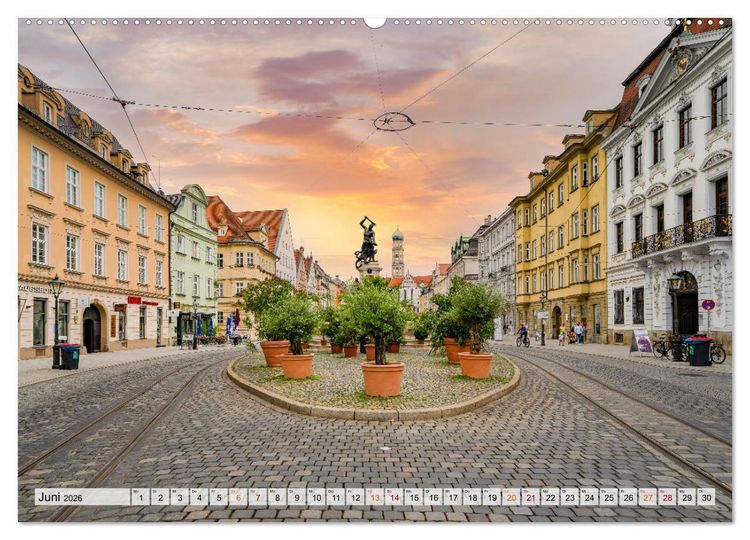 Produktbild: Augsburg Impressionen (hochwertiger Premium Wandkalender 2026 DIN A2 quer), Kunstdruck in Hochglanz