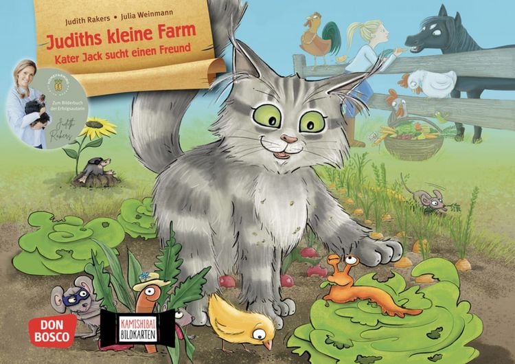 Produktbild: Judiths kleine Farm. Kater Jack sucht einen Freund. Kamishibai Bildkartenset