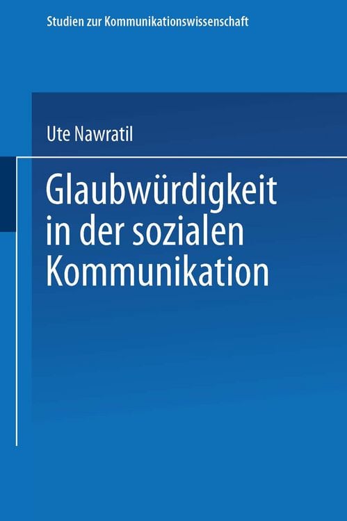 Produktbild: Glaubw&uuml;rdigkeit in der sozialen Kommunikation