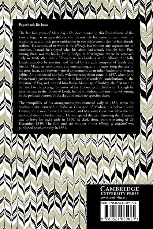 Produktbild: The Letters of Thomas Babington Macaulay