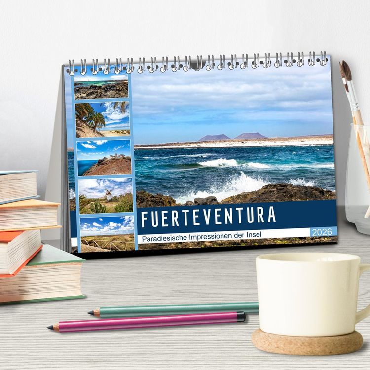 Produktbild: FUERTEVENTURA Paradiesische Impressionen der Insel (Tischkalender 2026 DIN A5 quer), CALVENDO Monatskalender