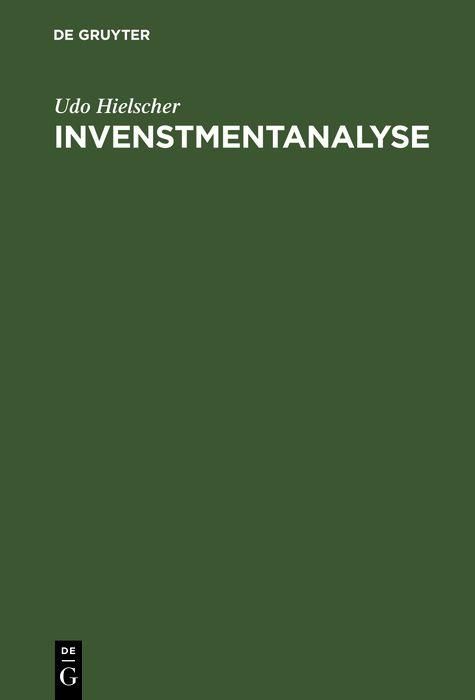 Produktbild: Invenstmentanalyse
