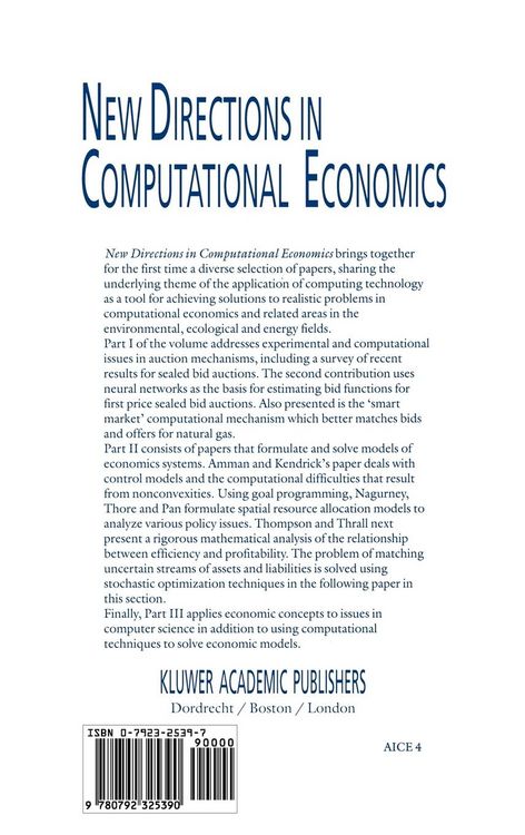 Produktbild: New Directions in Computational Economics