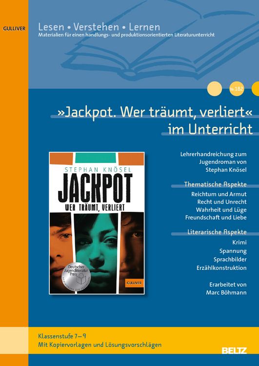 Produktbild: B&ouml;hmann, M: &raquo;Jackpot - wer tr&auml;umt, verliert&laquo; im Unterricht