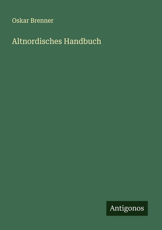 Produktbild: Altnordisches Handbuch