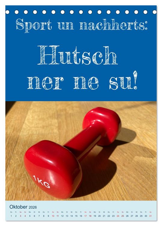 Produktbild: Erzgebirgischer Mundartkalender (Tischkalender 2026 DIN A5 hoch), CALVENDO Monatskalender