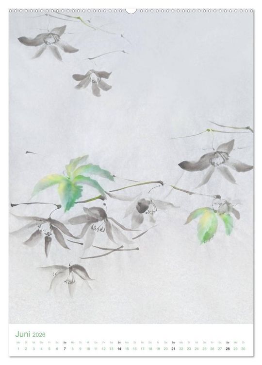 Produktbild: Jahreszeiten in Stil japanischer Malerei - Kunst (hochwertiger Premium Wandkalender 2026 DIN A2 hoch), Kunstdruck in Hochglanz