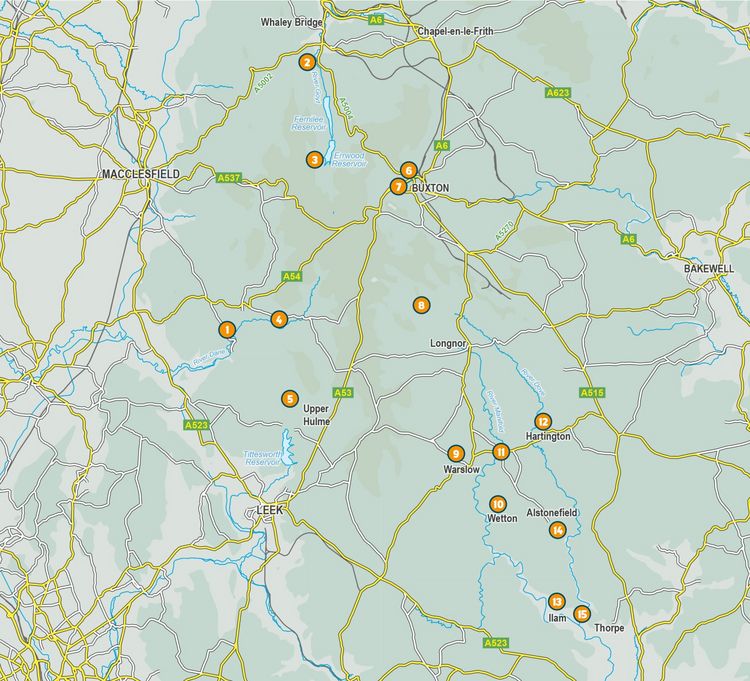 Produktbild: 15 Short Walks in the Peak District - Buxton, Dove Dale and the South West Peak