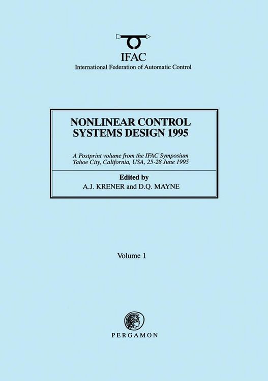 Produktbild: Nonlinear Control Systems Design 1995