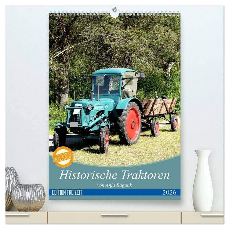 Produktbild: Historische Traktoren (hochwertiger Premium Wandkalender 2026 DIN A2 hoch), Kunstdruck in Hochglanz