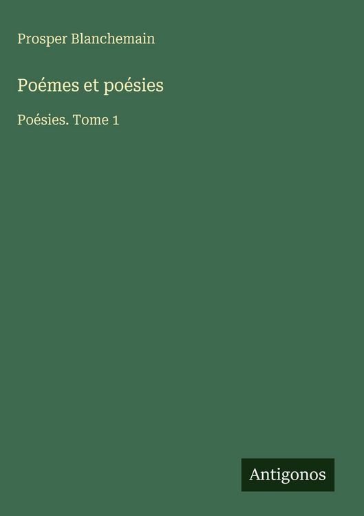 Produktbild: Po&eacute;mes et po&eacute;sies