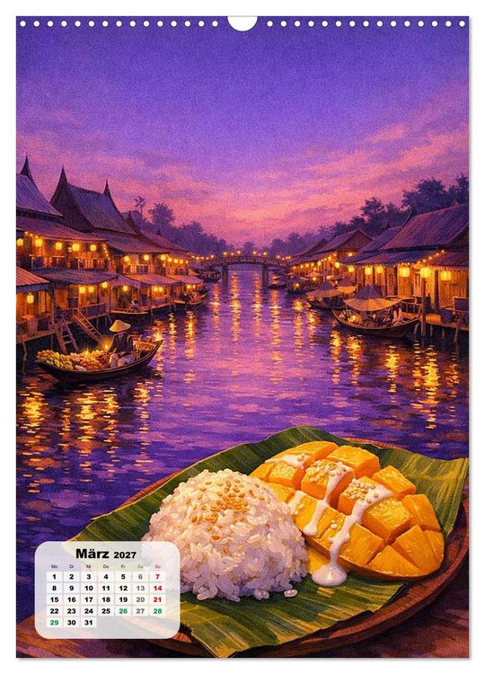 Produktbild: Thailand &ndash; Eine Schlemmerreise durchs Land des L&auml;chelns (Wandkalender 2027 DIN A3 hoch), CALVENDO Monatskalender