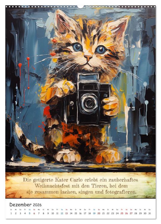 Produktbild: Tierische Paparazzi (hochwertiger Premium Wandkalender 2026 DIN A2 hoch), Kunstdruck in Hochglanz