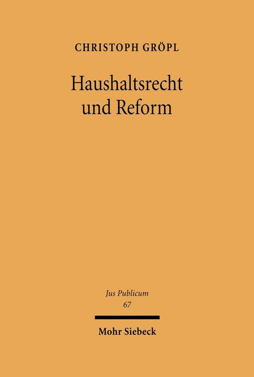 Produktbild: Haushaltsrecht und Reform
