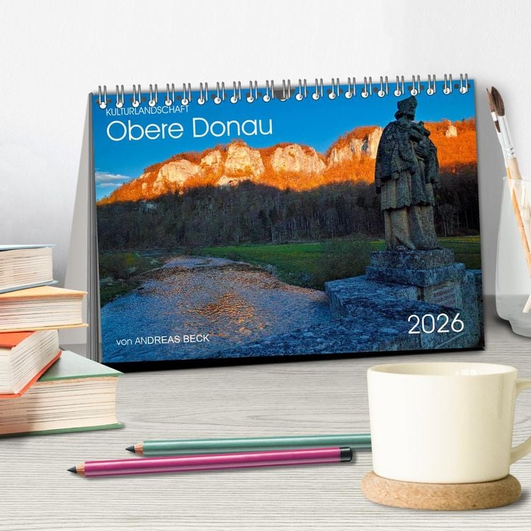 Produktbild: Kulturlandschaft Obere Donau (Tischkalender 2026 DIN A5 quer), CALVENDO Monatskalender