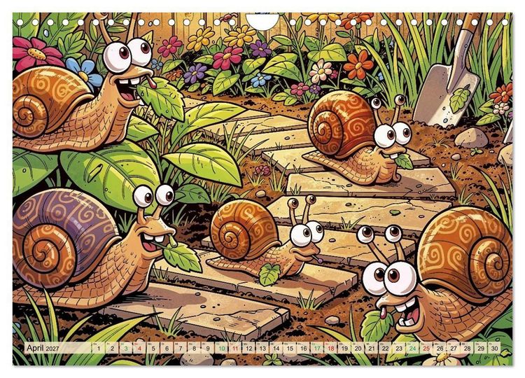 Produktbild: Lustige Weinbergschnecken - Comic (Wandkalender 2027 DIN A4 quer), CALVENDO Monatskalender