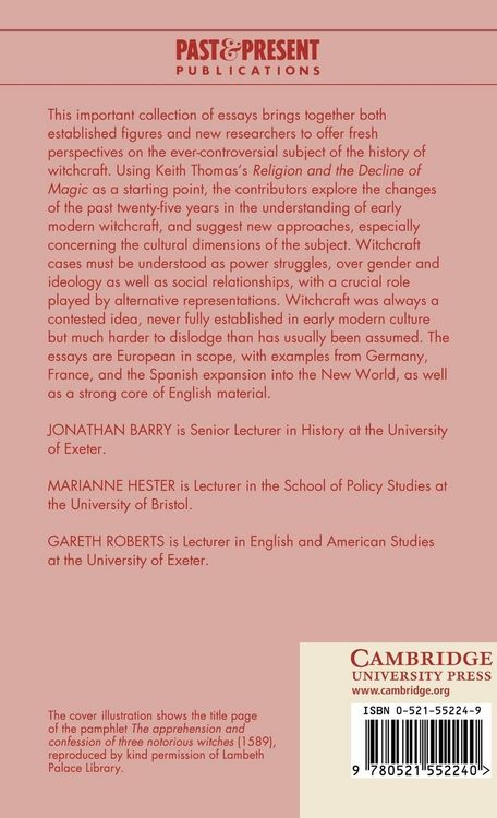 Produktbild: Witchcraft in Early Modern Europe